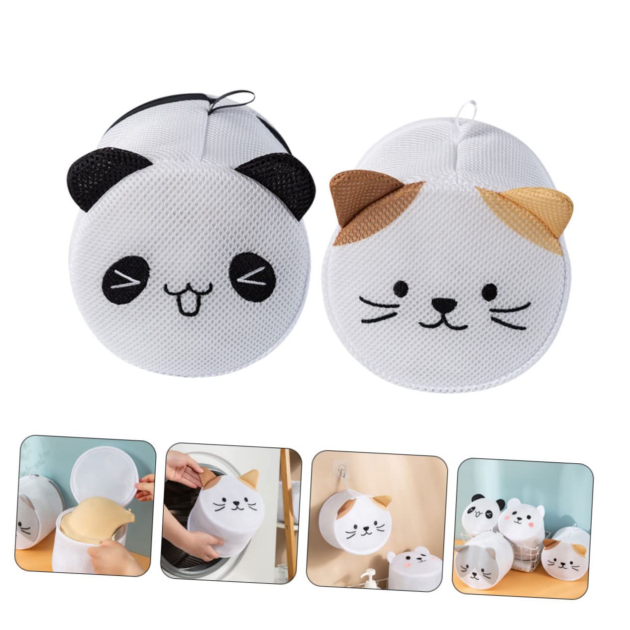 Alipis 6stücke Wäschenetze Für Waschmaschine Cartoon Katzen Design Für Unterwäsche Und Socken Atmungsaktives Mesh Material Für Empfindliche Textilien Gelbe Katzenmuster