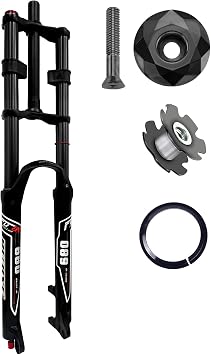 Mountain Bike Front Suspension Fork 26 27.5 29 Inch Disc Brake Air Down Hill Fork 1-1/8" Straight 1-1/2" Tapered Mtb Triple Tree Bike Fork Travel 135mm Quick Release 2440g