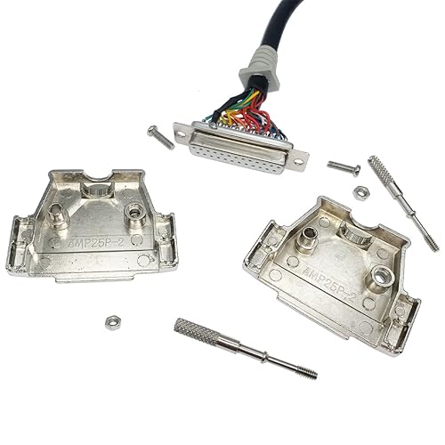 Miniatura 5 de 6.56ft 26AWG DB15 hembra RS232 15 Pin cable de extensión serial, caja de metal conector chapado en oro de 15 pines con cable de extremo de alambre