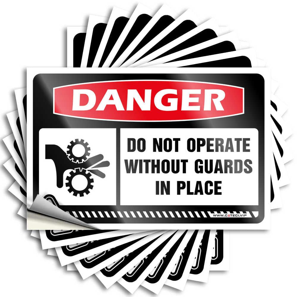Cheap Tattoo, Cool Room Decorations Tumbler Danger Do Not Operate Without Guards in Place | Funny Quote Military Decals(8X12CM)