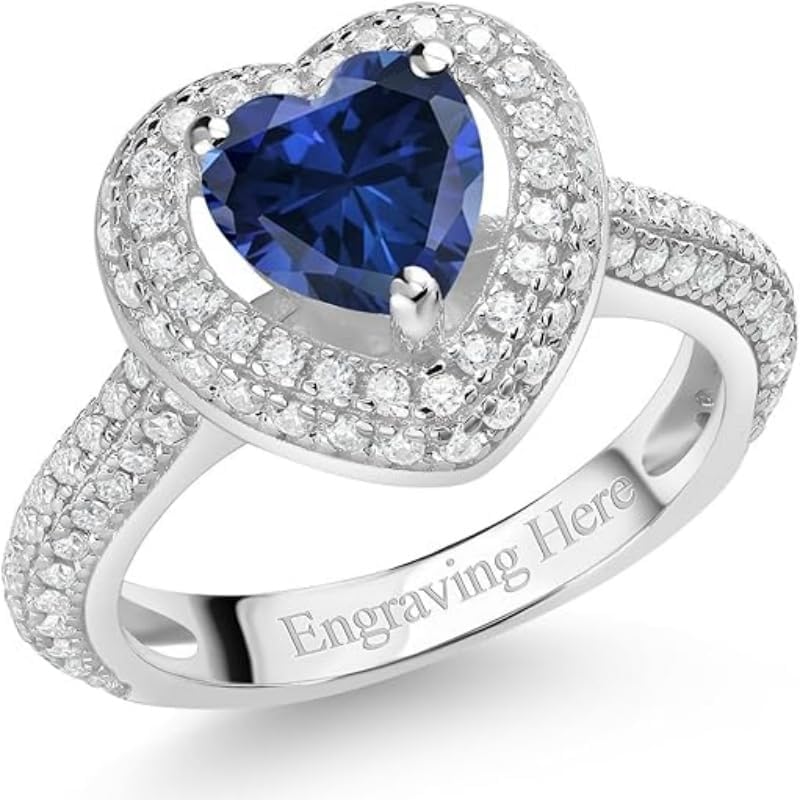 Multi-Shape Birthstone King Custom Engagement Ring 925 Sterling Silver/10K/14K/18K Gold Promise Anniversary Engraved Luxury Ring for Women