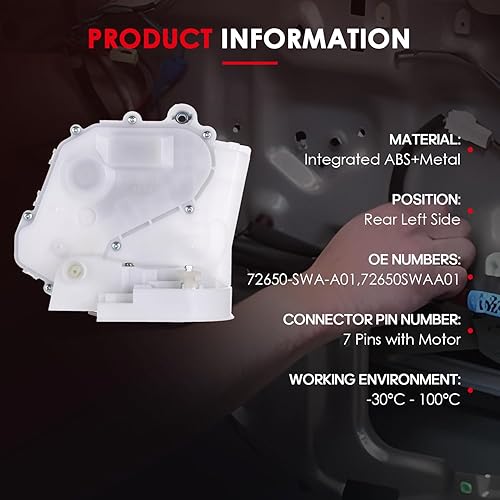 Miniatura 8 de CCIYU Actuador de cerradura de puerta trasera para maletero trasero compatible con Hyundai Sonata Sedan 2009 10 11 12 13 14 2015 812303Q000
