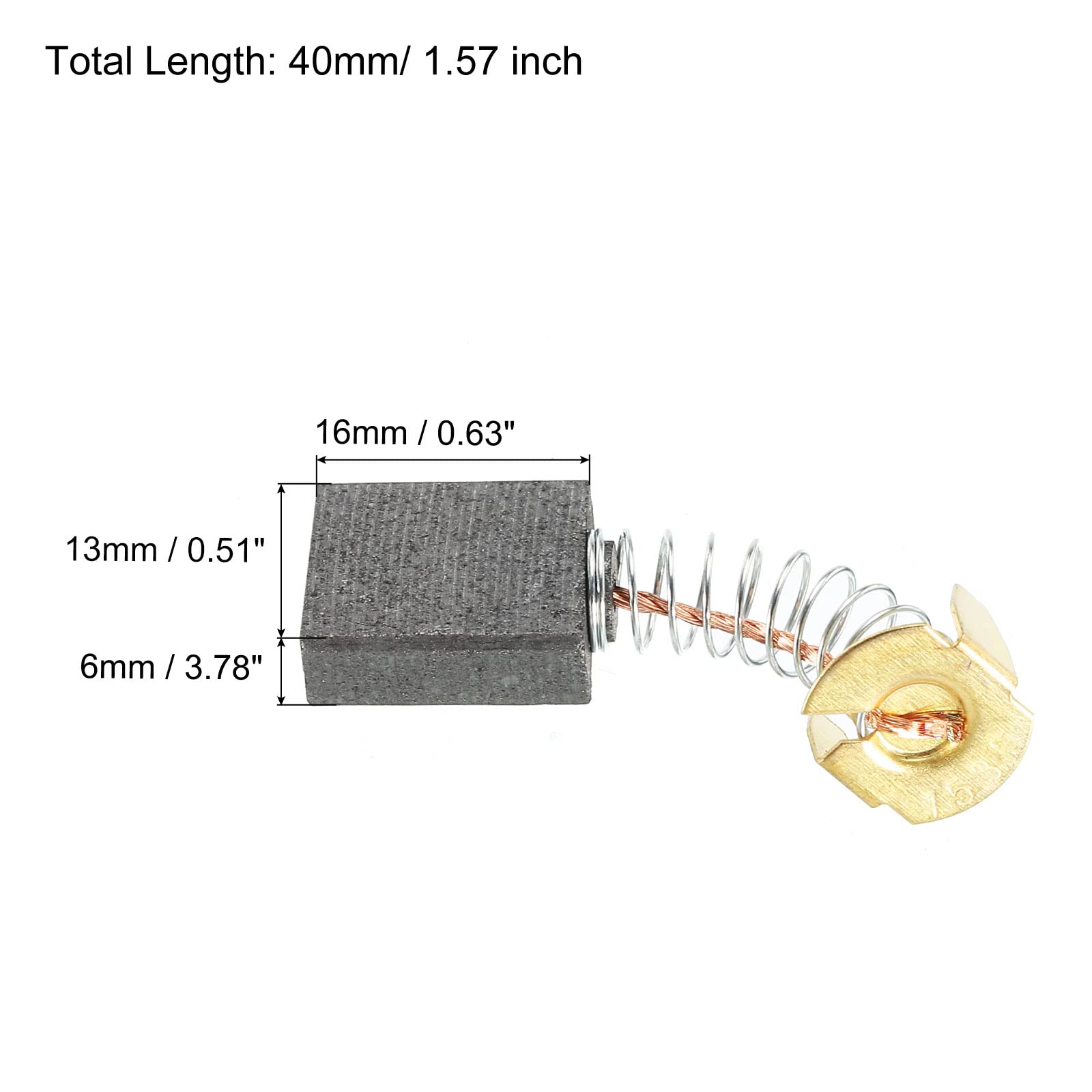 Spazzole Carbone Per Motori Elettrici 12x8x5mm - Set Di 4 Pezzi Per Smerigliatrici - Foto 10