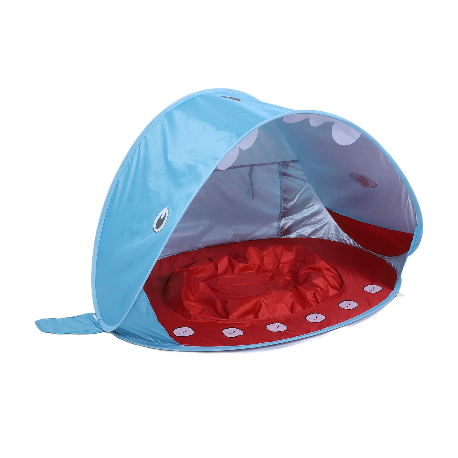 Alomejor Carpa de Playa para bebé, Refugio Solar Emergente de Poliéster con Piscina Incorporada, Carpa de Viaje para bebé con Forma de Ballena 47.24 X 31.5 X 27.56 Pulgadas para Uso en la Playa Al