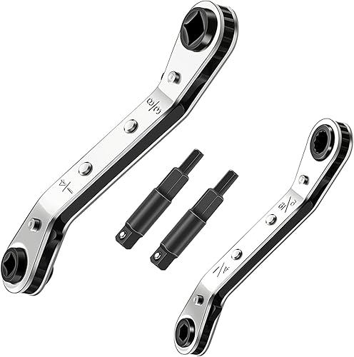 Llave de servicio Hvac, juego de herramientas de refrigeración manual, 3/8 a 1/4, 5/16 x 1/4 pulgadas, juego de llaves de trinquete con kit