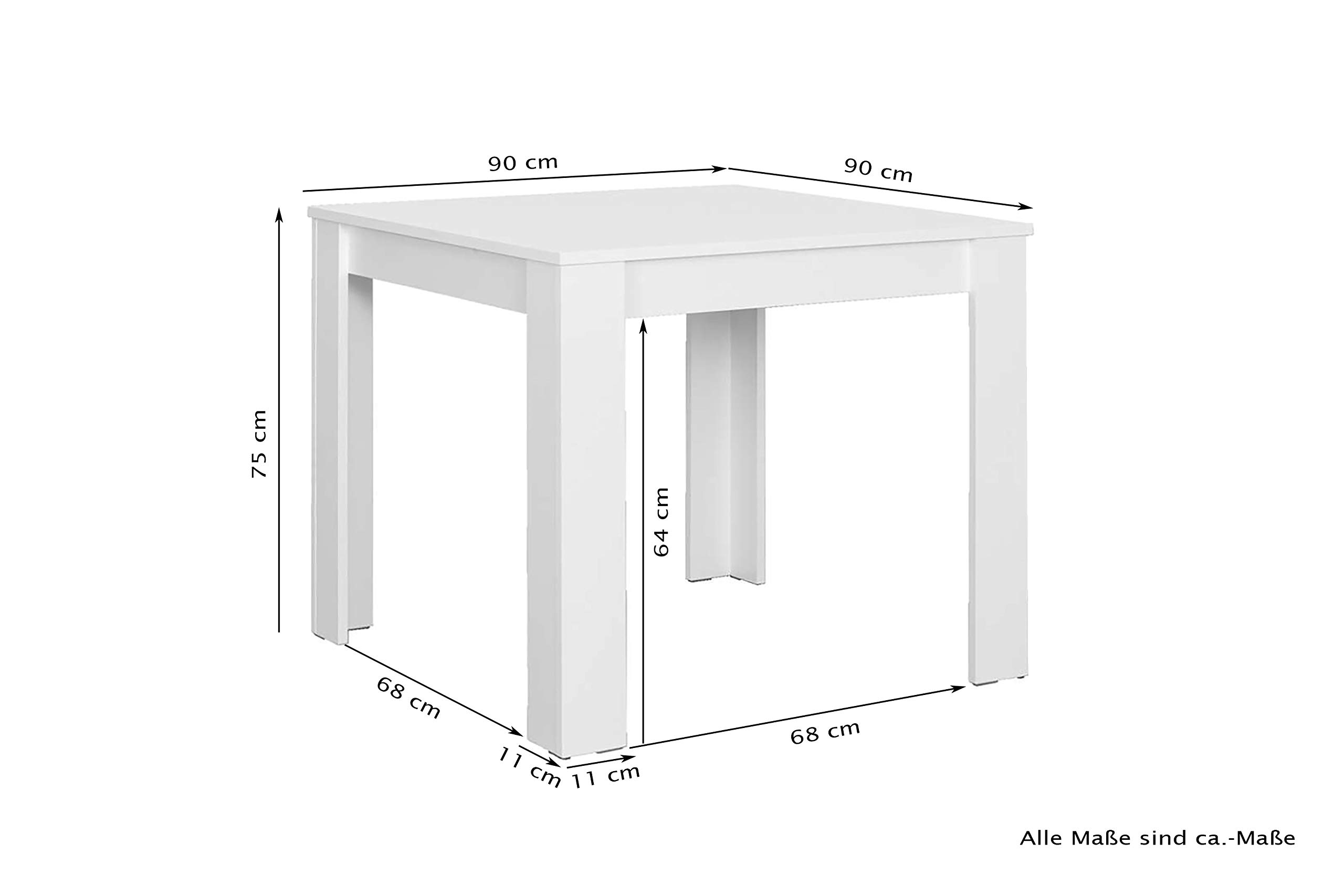 Eetkamertafel, keukentafel, Sonoma-eiken, licht ruw gezaagd, 86 x 60 cm