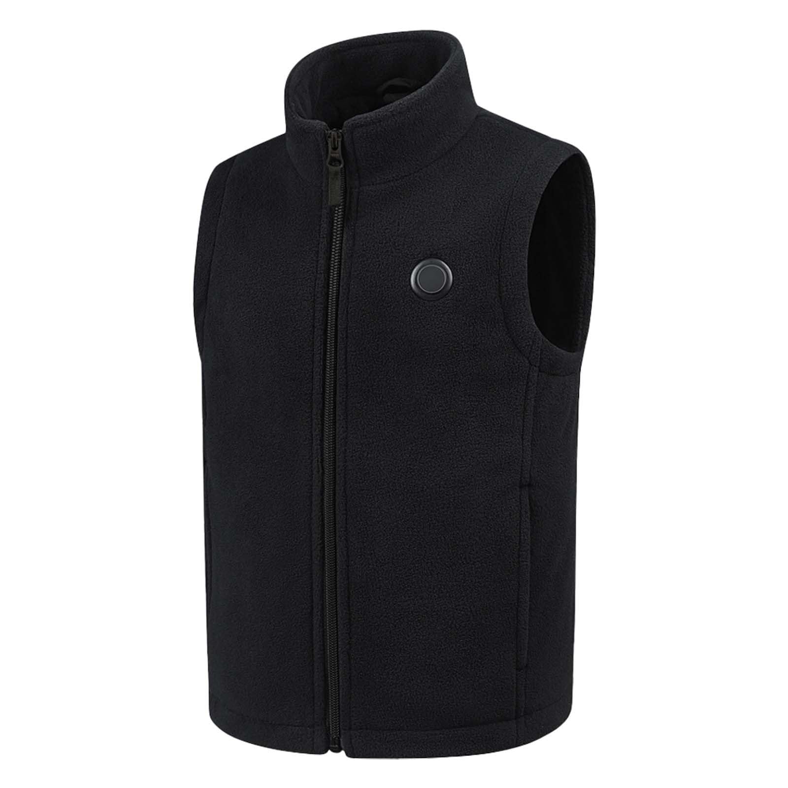Gilet chauffant en polaire pour filles et garçons avec charge USB, batterie rechargeable, veste chaude doublée en polaire pour enfants, activités de plein air d'hiver