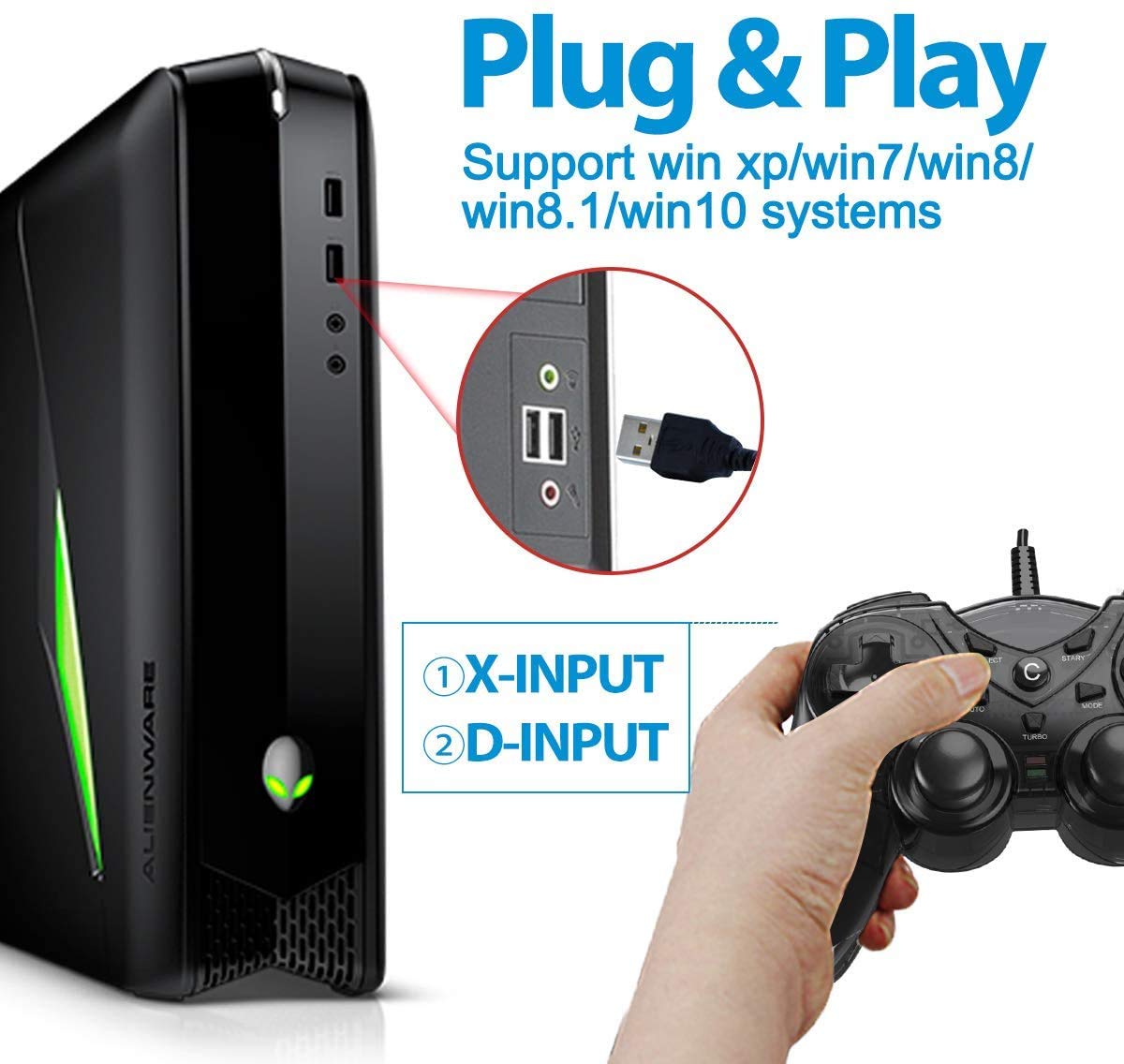 Amazon | PC / PS3用ゲームコントローラー、Windows 7/8 /8.1/10