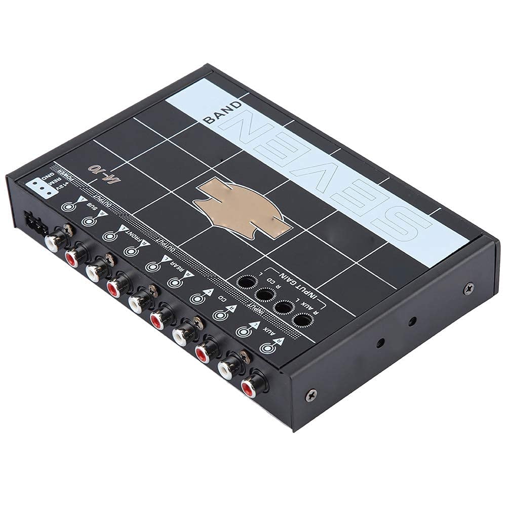 EBTOOLS pour equaliseur sono Equaliseur Égaliseur Stéréo Audio Audio noir pour voiture avec 7 bandes Égaliseur 7 bandes modifié pour voiture Égaliseur audio de voiture égaliseur audio de fer