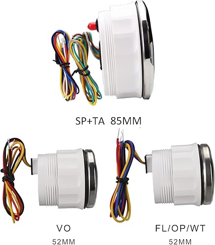 Miniatura 50 de MOTOR METER RACING - Juego de medidores para motores clásicos (juego de 6 medidores)