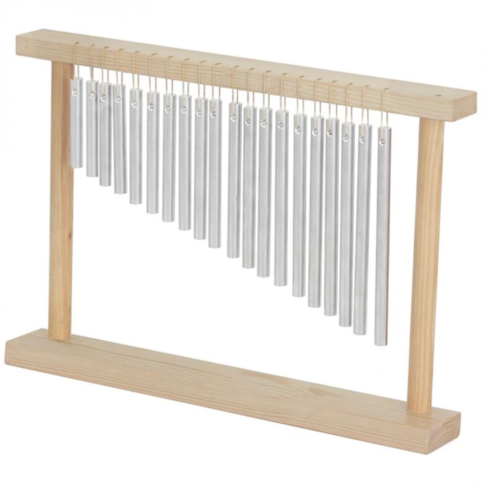 Percussão Musical Campanelli Eolici A 20 Toni Cornice In Legno Argentata Che Suona Un Campanello A Vento Con Decorazione Per Strumenti A Bastone Xilofoni
