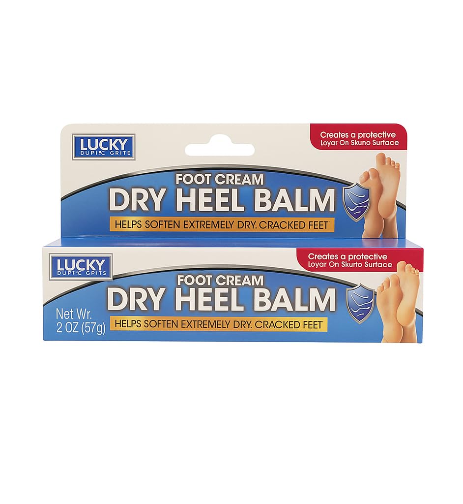 Lucky Super Soft Foot Cream Dry Heel Balm Selps Soften Extremely Dry Cracked Feet Net Wt 2 OZ (57g)