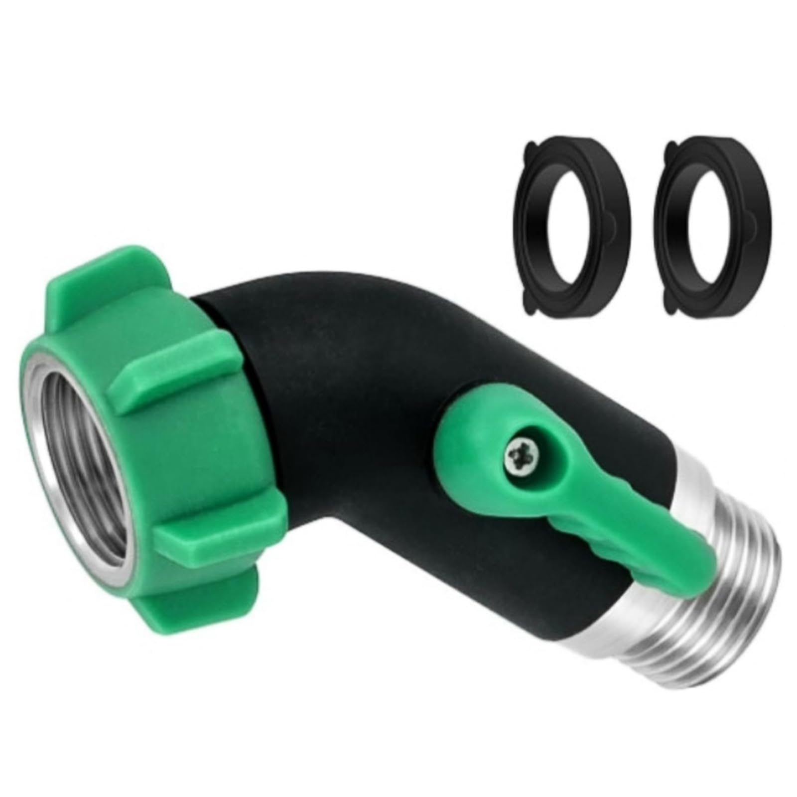 Jazuaiao 45 Degree Model Stainless Steel Water Pipe Stop Valves, 3 / 4Inch Leakproof Garden Hose Connector With Enduring Garden Hose Shut Off Valves