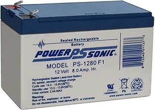 PS-1280 F1 12 Volt 8 Amp Hour Rechargeable SLA Battery