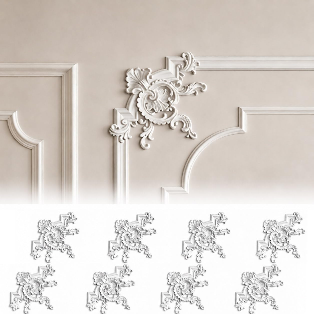 Moulures murales d'angle deco plafond polyurethane style francais