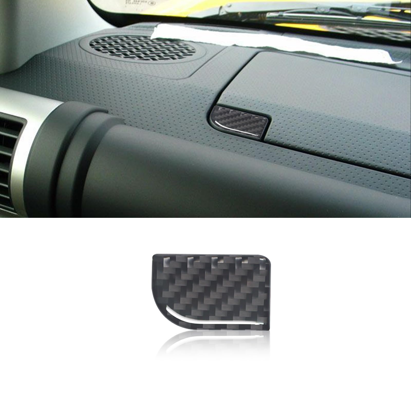 YAMUDA Compatible with Toyota FJ Cruiser 2007-2017 High-end Interior, Driver's Glove Compartment Buckle, Soft Carbon Fiber Decorative Accessories (Black)
