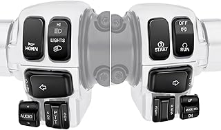 Black Hand Controls Switch Housing Caps Buttons Fit for Harley Davidson Electra Glide Street Glide Road King 1996-2013