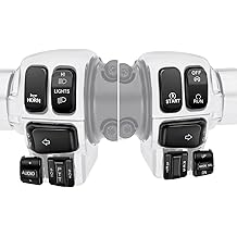 Black Hand Controls Switch Housing Caps Buttons Fit for Harley Davidson Electra Glide Street Glide Road King 1996-2013