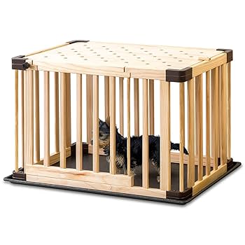 Amazon | ottostyle.jp 木製 ペットケージ 小型・中型犬用