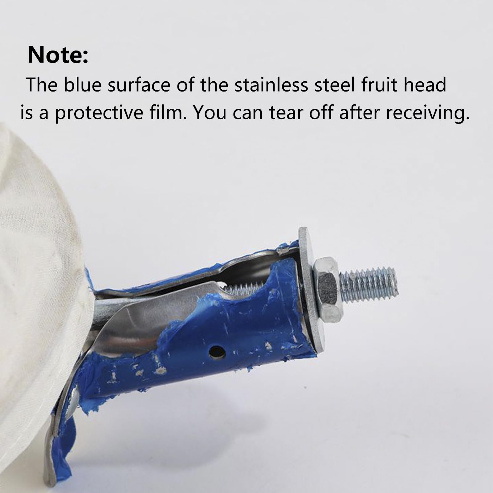 LekLai Raccoglitrice Di Frutta, Raccoglitore Di Frutta in Acciaio Inossidabile con Asta Di Prolunga per Mela e Pera/Stainless Steel/5M/16.4Ft