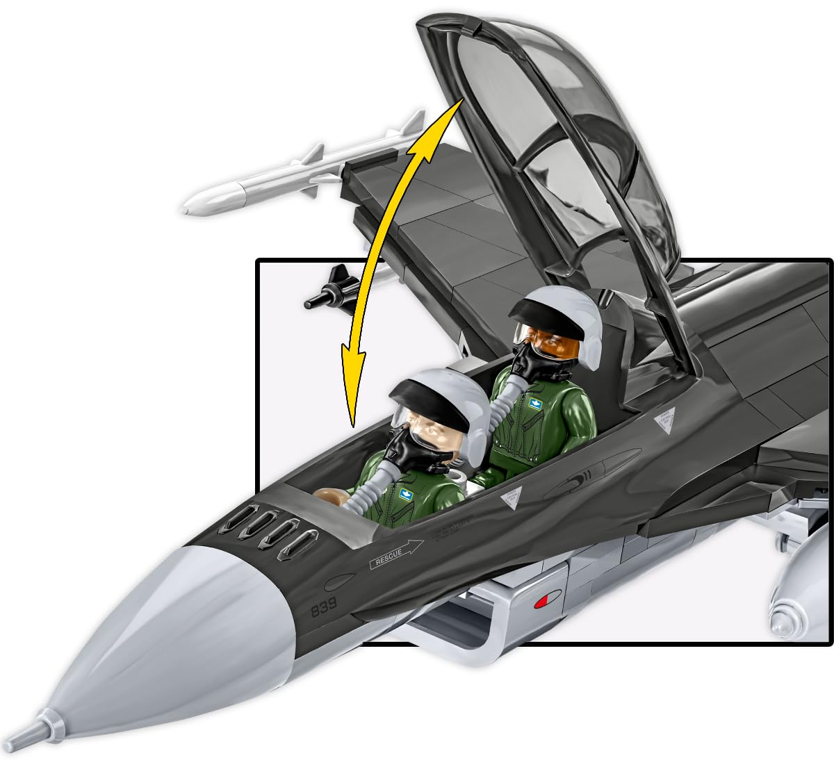 Avión de combate American F-16c Fighting Falcon 415 Cobi Parts