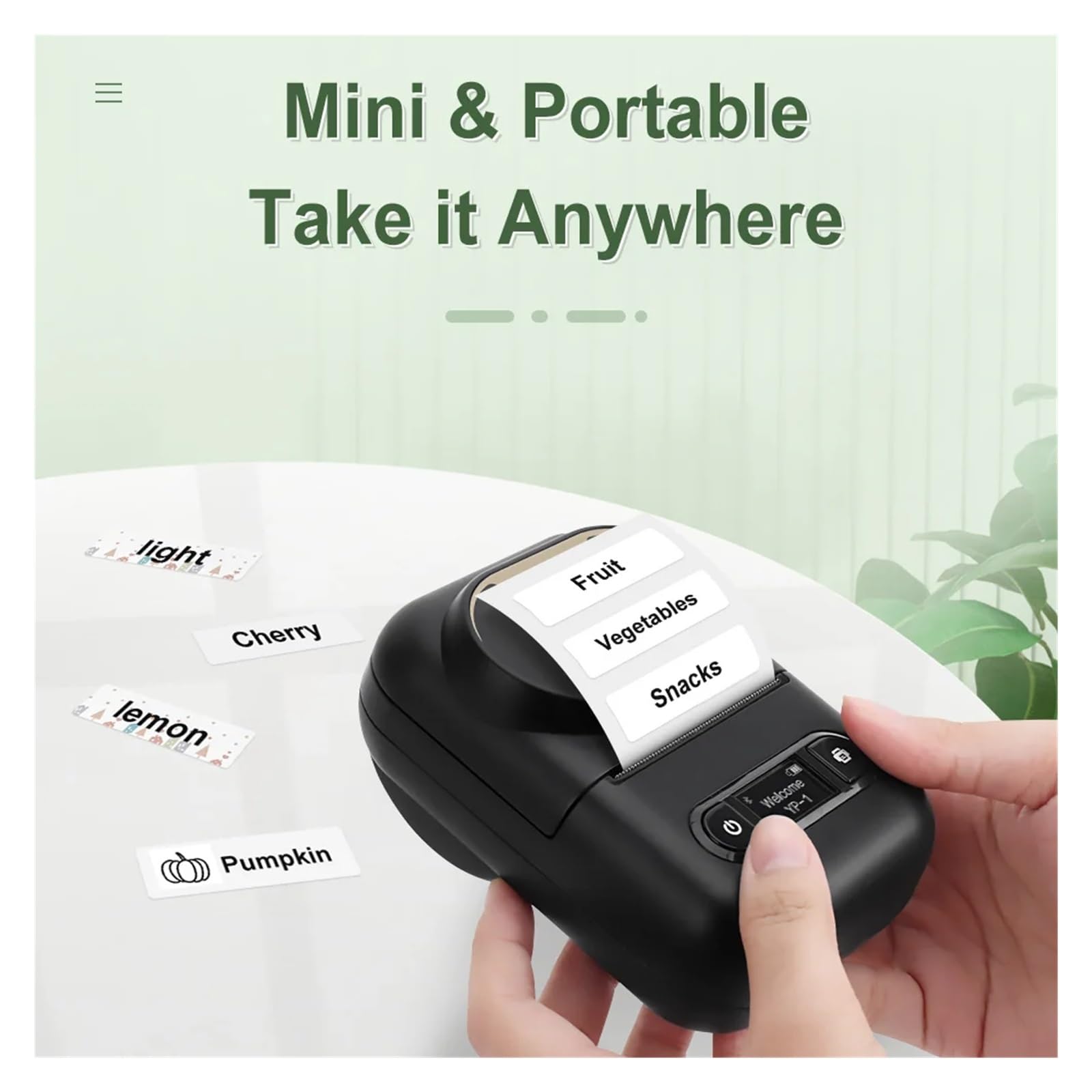 Termiczna Drukarka Etykiet Przenośna Mini Drukarka E210 Termiczna Drukarka Etykiet Drukarka Etykiet Samoprzylepna Drukarka Naklejek(White Printer)