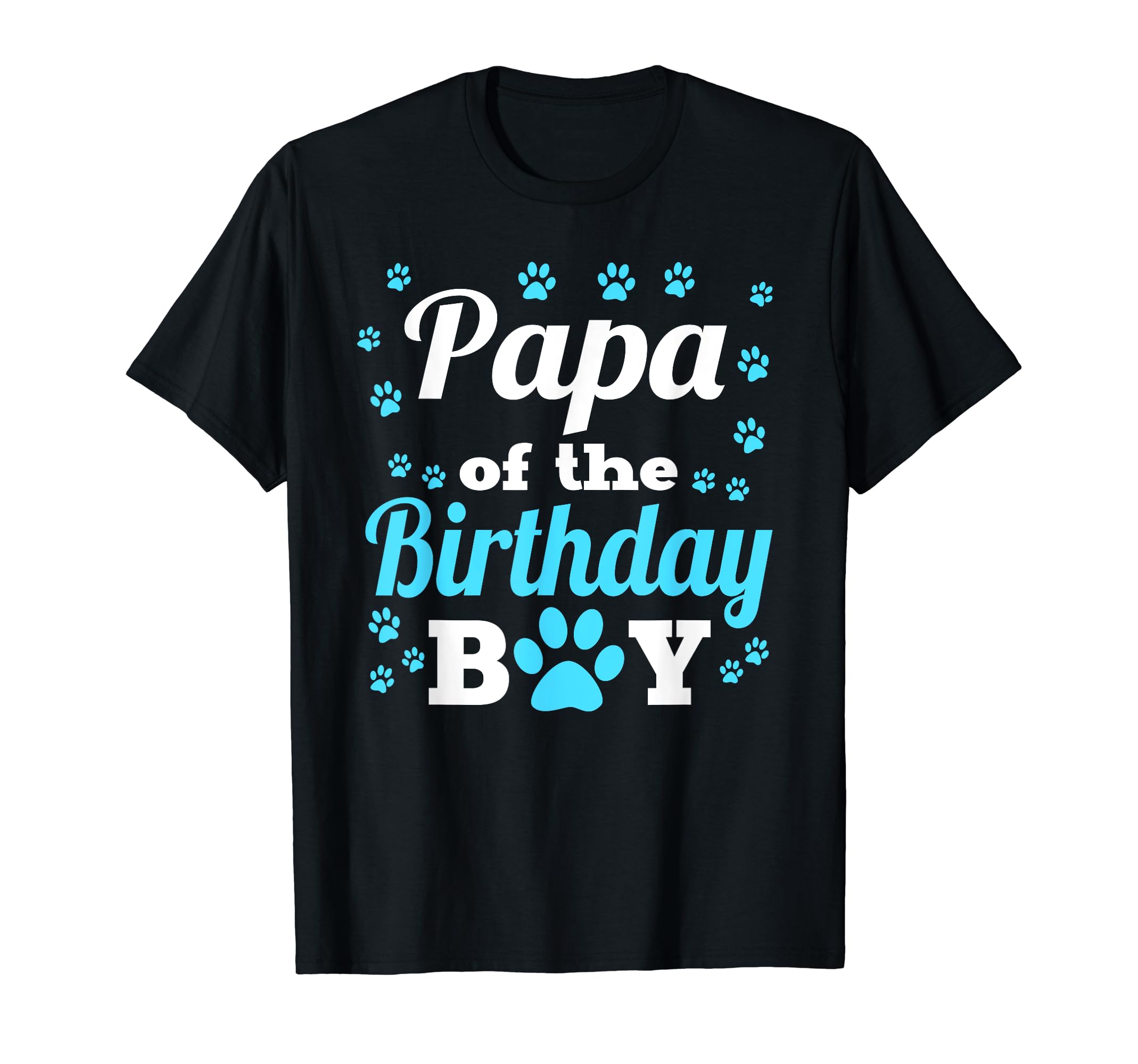 Cool Dog Birthday Paw Family PartyPapa Of The Birthday Boy Dog Paw Bday Party Celebration T-Shirt