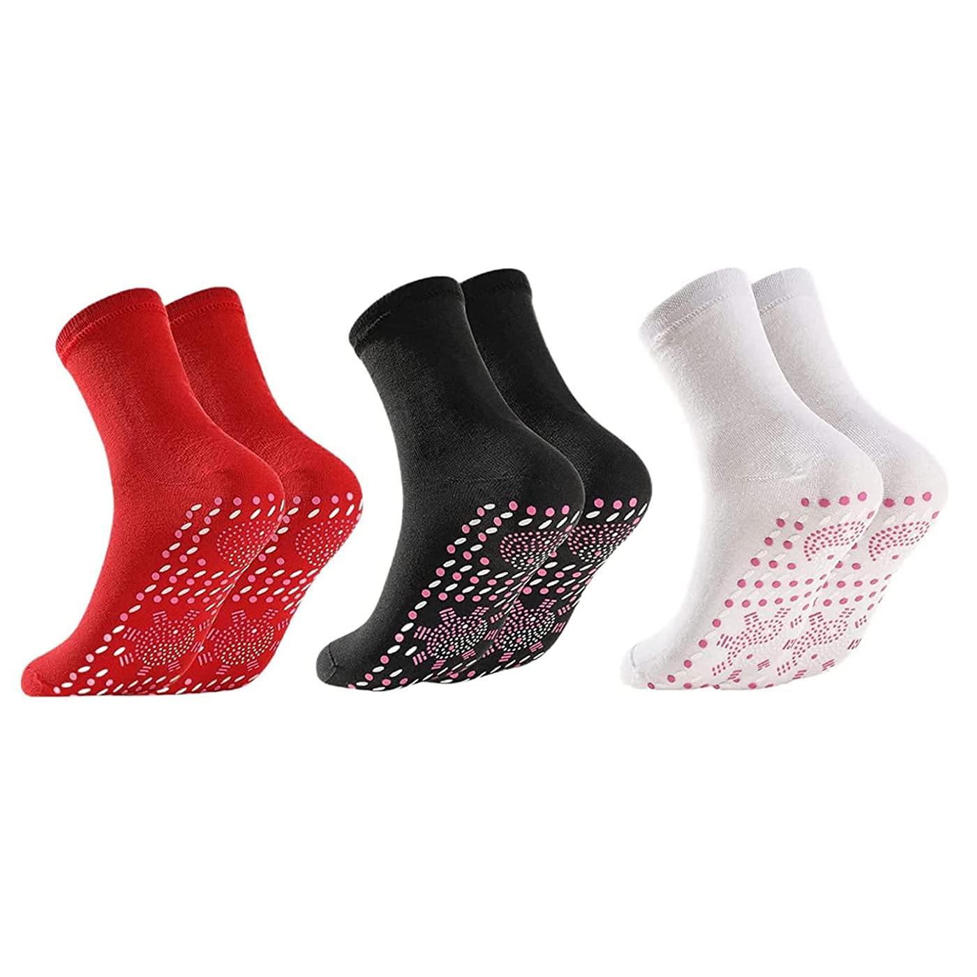 DSLIHA3 Pairs Self Heating Socks, Ski socks, Thermal Socks for Unisex Winter Socks, Tourmaline Self-Heating Therapy Magnetic Socks, for Outdoor Skiing Camping Running