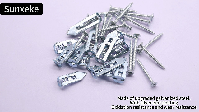 Image of 410PCS Self Drilling Drywall Anchors with Screws Kit-2 Sizes Sheetrock Anchors & 4 Sizes Zinc Expansion Screws, Upgraded Zinc Plated Steel,No Drill Needed,Holds Up to 66LB on Walls(Sliver)
