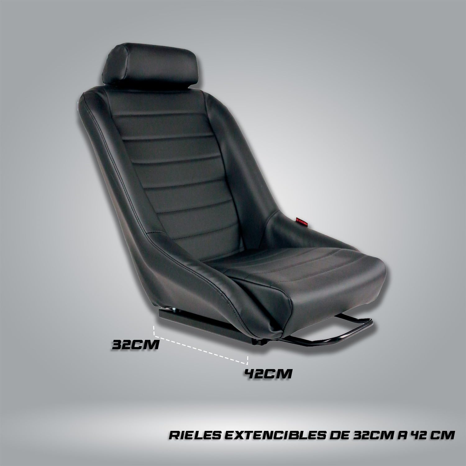 M MODAUTO Asiento Deportivo para Coches,Baquet Deportivo de Cuero,Adaptable para Coches,Modelo