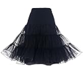 50s Petticoat Skirts Women Vintage Tulle Underskirt Retro Tutu Crinoline