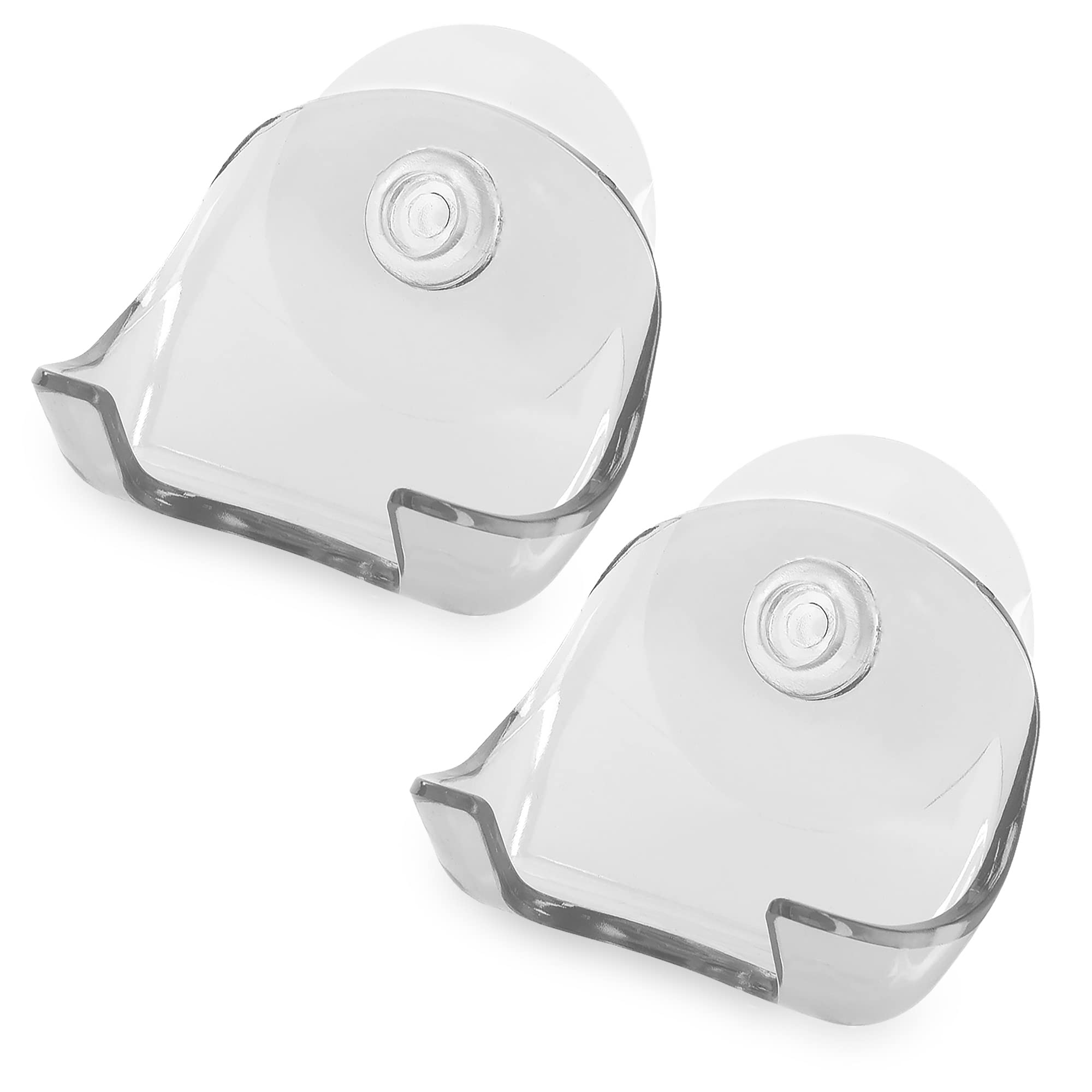 kwmobile Porta Rasoio a Ventosa - 2X Supporto Porta Lametta Universale da Parete - Organizer Universale Bagno per rasoi Gancio da Appendere - No Trapano