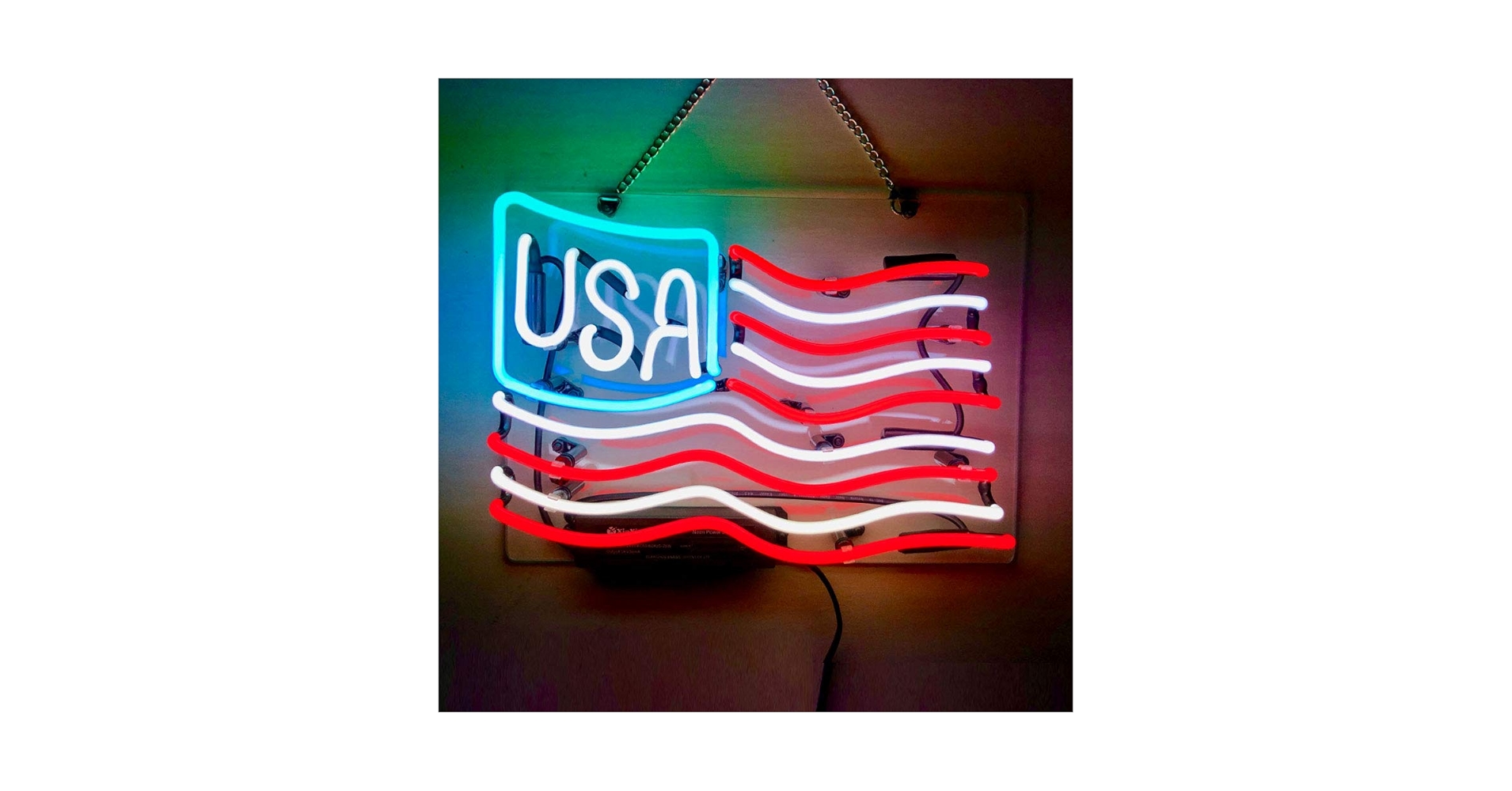オーダー　ネオンサイン USA フラッグ 存在感抜群 オリジナル　インパクト ネオン管 オーダー オリジナルネオンサイン USA フラッグ 存在感