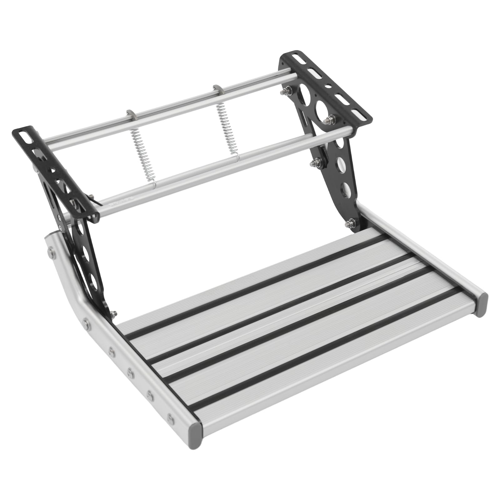 Scala pieghevole per camper con striscia luminosa a LED, rampa per camper e roulotte con una portata di 150 kg, adatta per camper, roulotte e campeggio.