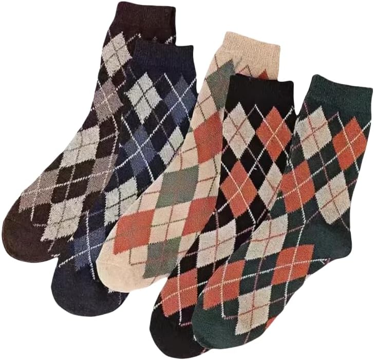 5 Pack Women's Wool Socks - Winter Warm, Thick Knit Cabin Cozy Crew Soft Socks