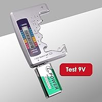 Vista 5 de Probador de batería Comprobador de siete tipos de batería C AA AAA D N 9V (6F22) y baterías de 1.55V..