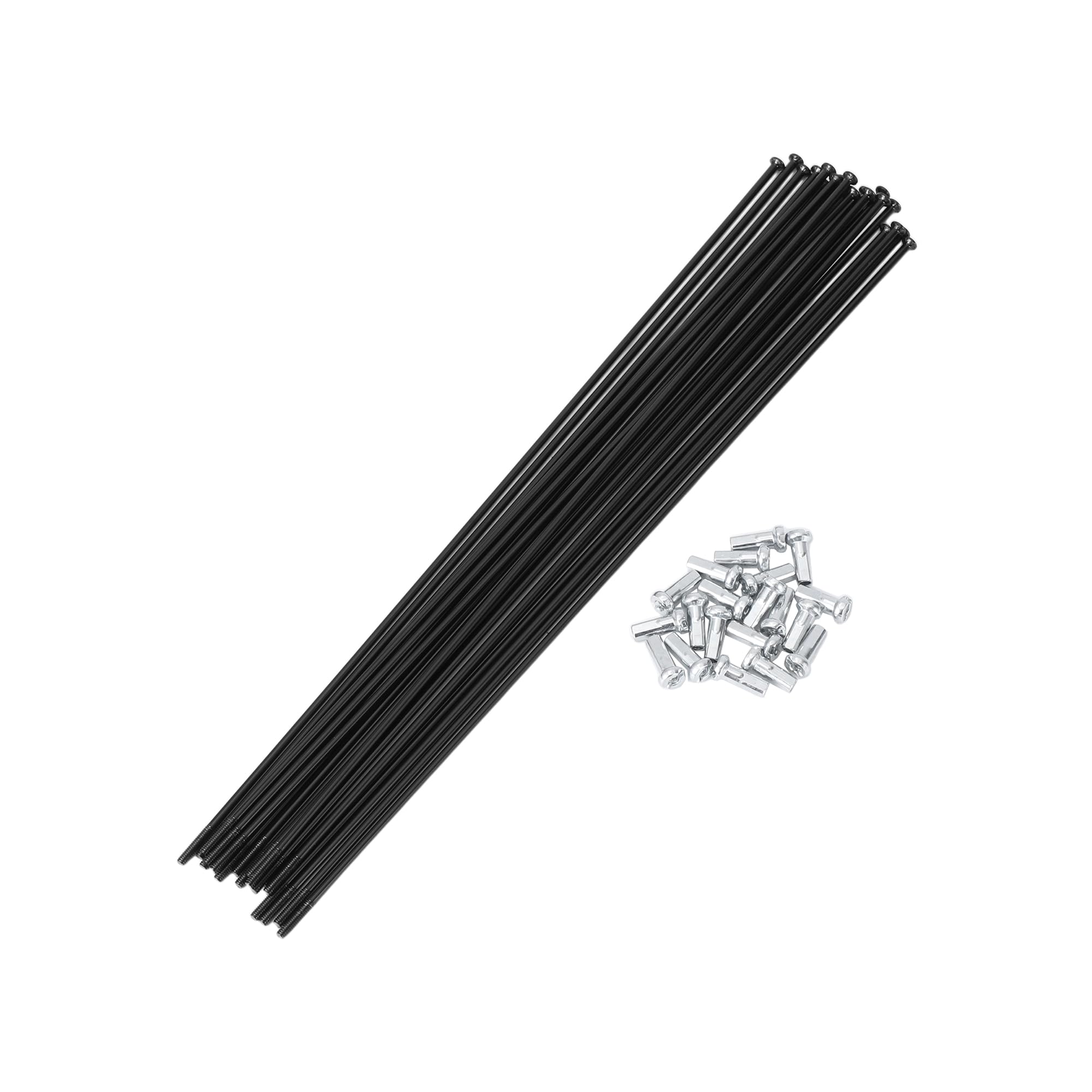 Motoforti 20 Set 14G Straight Pull Bicycle Spokes 219mm Straight Pull Bike Wheel Spokes Carbon Steel Black