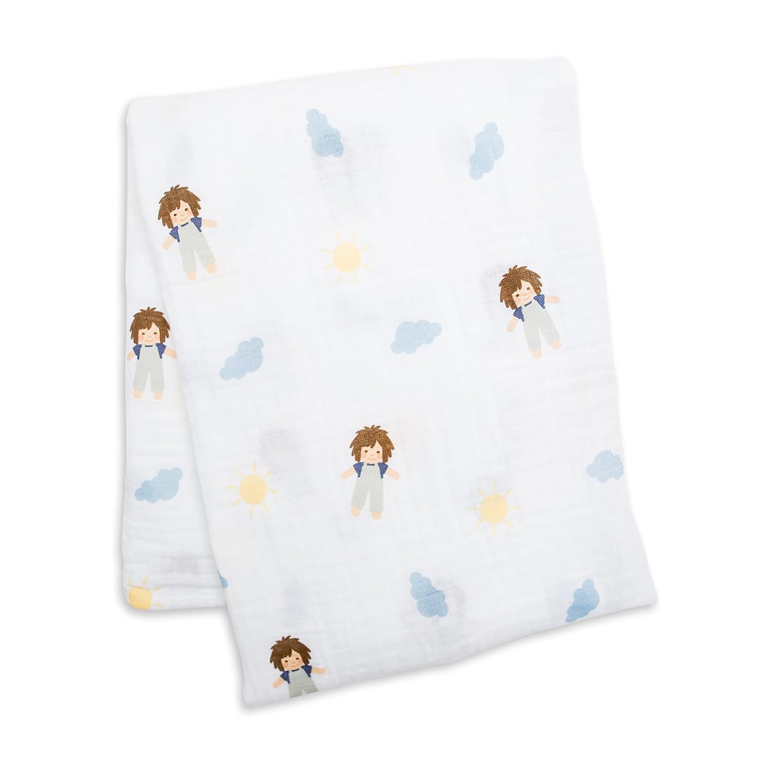 Lulujo Baby Swaddle Blanket| Unisex Softest 100% Cotton Muslin Swaddle| Neutral Receiving Blanket for Girls & Boys | 47in x 47in| My Friend Jo