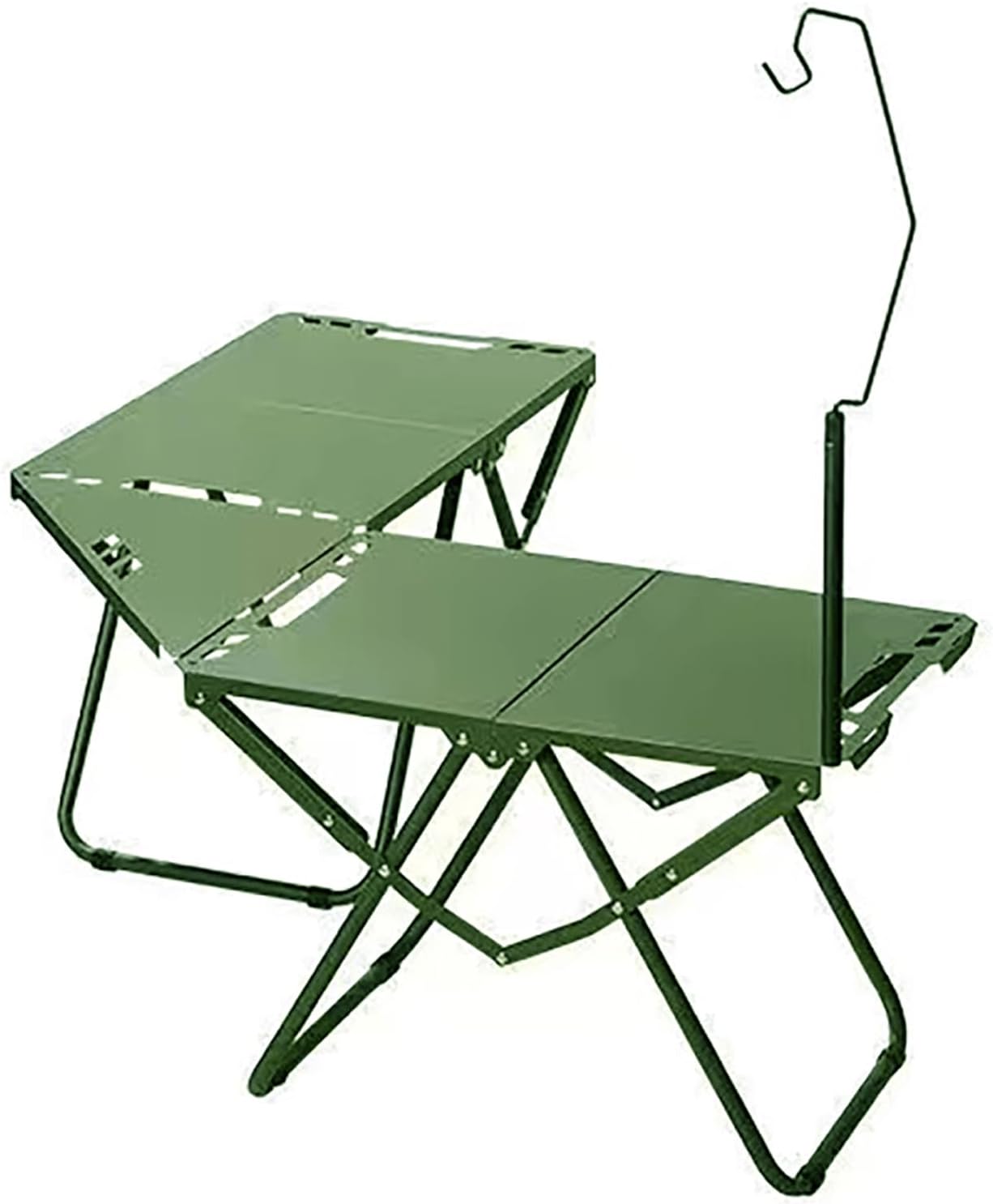 BIGPETS Outdoor Multifunctional Folding Grill Table, Household, Outdoor, Camping, Fishing, BBQ, Picnic,Portable Foldable Tactical Combinable Table and Chair, Camping Lamp Stand
