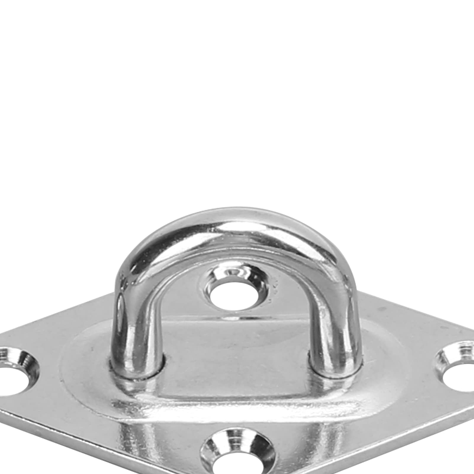 6Pcs Diamond Eye Plate,Eye Hook, Staple Hook, Stainless Steel Boat Staple Ring for Hammock Chairs, Porch Swings, Sandbags, Highly Polished (6mm)