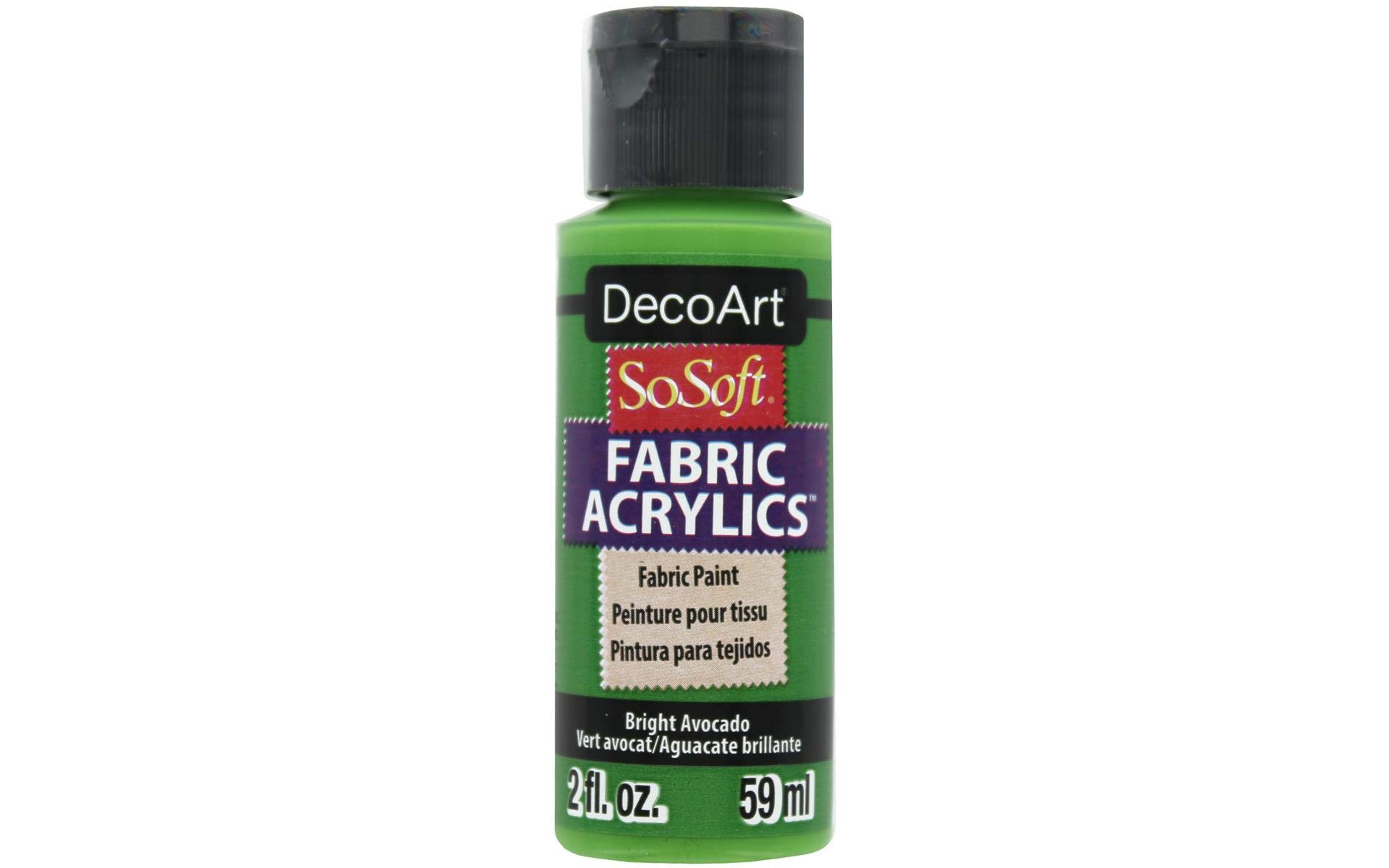 DECO ART SOSOFT Fabric Paint BRT AVOCAD, Bright Avocado, One Size