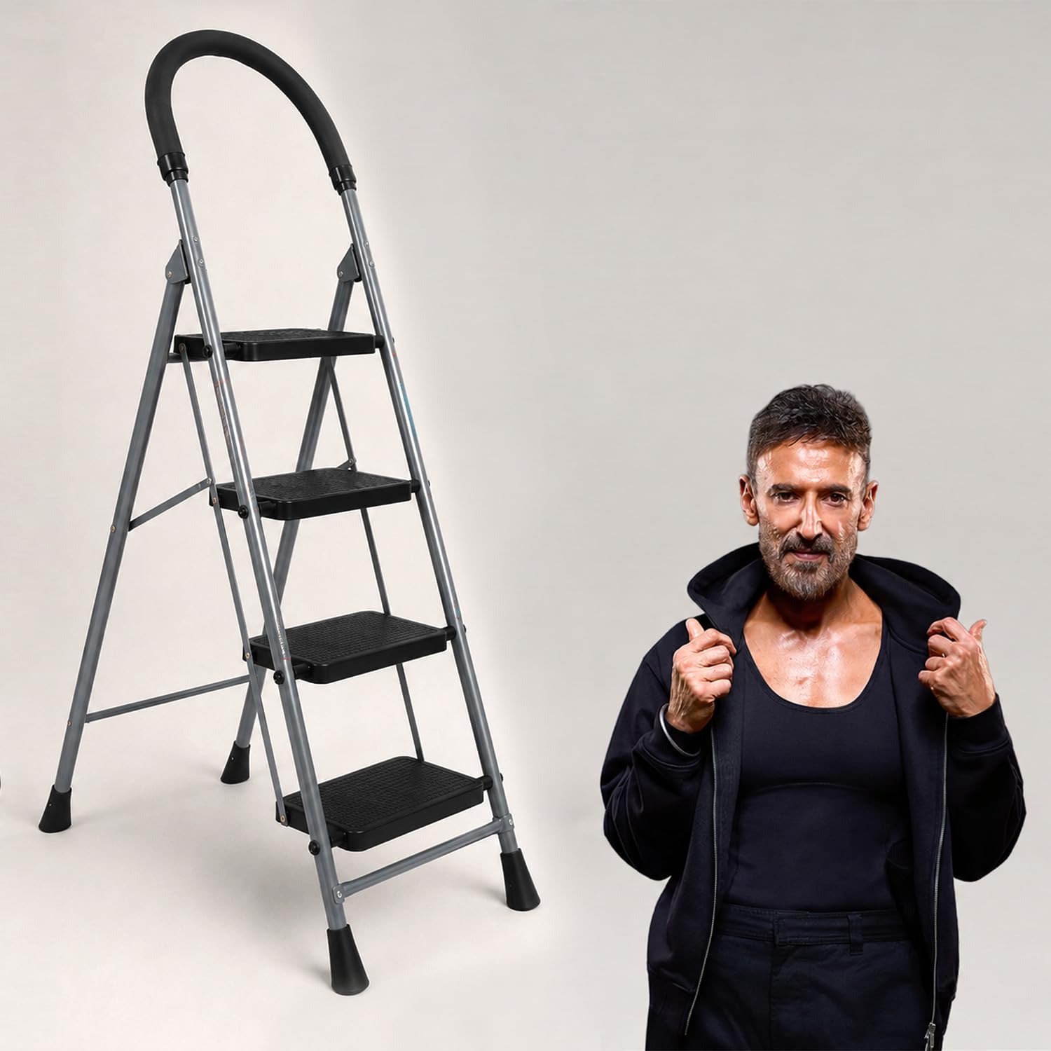 ADA Premium 6 Step Ladder - Heavy Duty & Foldable -12