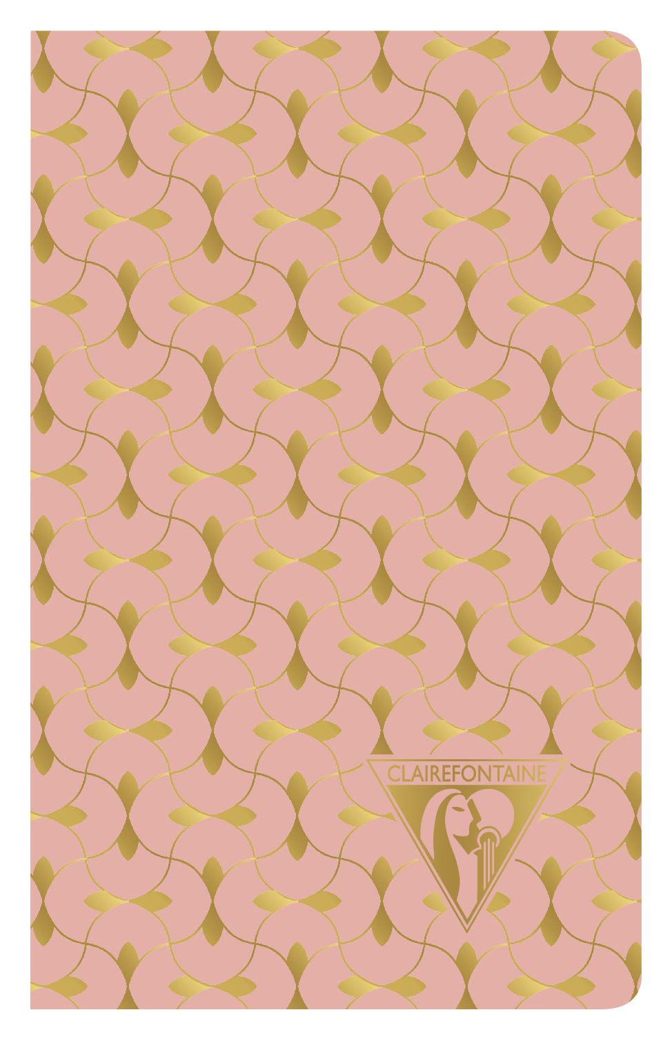 Clairefontaine 194086C - A Neo Deco ''mid-season'' draadgestikt notitieboek 48 ivoren pagina's 7.5x12 cm 90g gevoerd, goud bedrukt gelamineerd kaartcover, willekeurig visueel