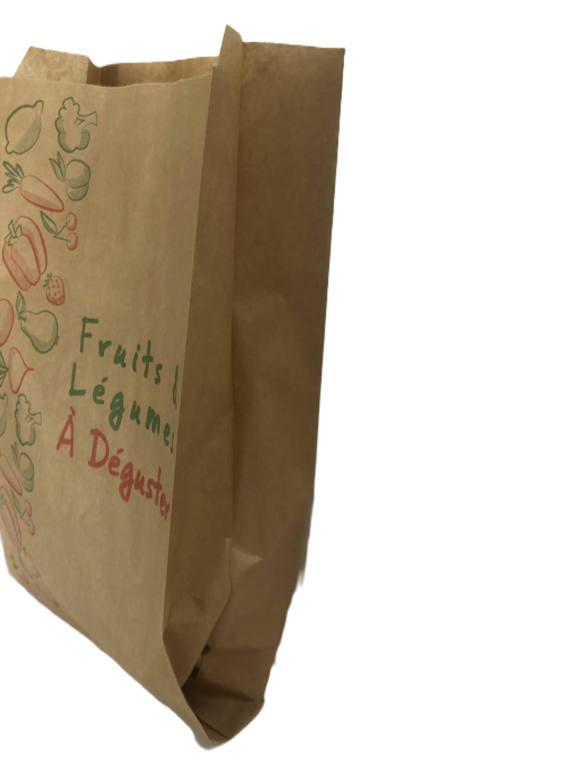 Lot de 500 sacs en Papier Kraft Enfilée Brun pour fruti légumes, bijoux 20 x 34 x 7 cm.