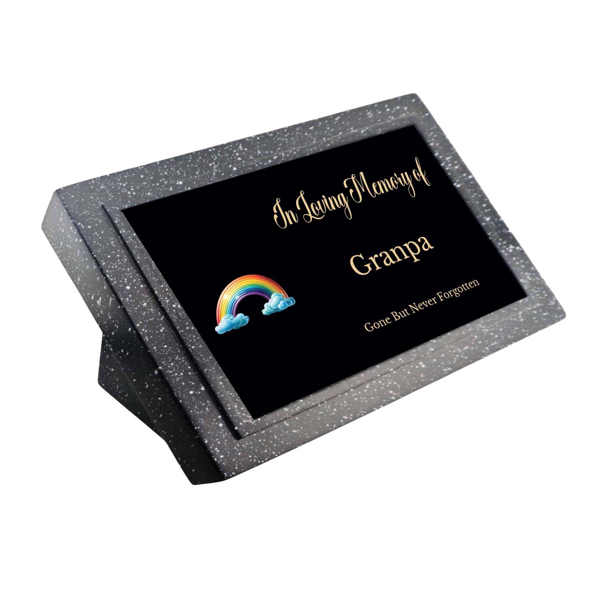 1stclassgifts Memorial Grave Marker Grave Plaque Remembrance With In Loving Memory of & Rainbow Design Mum Dad Grandad (UV PRINTED) (Granpa)