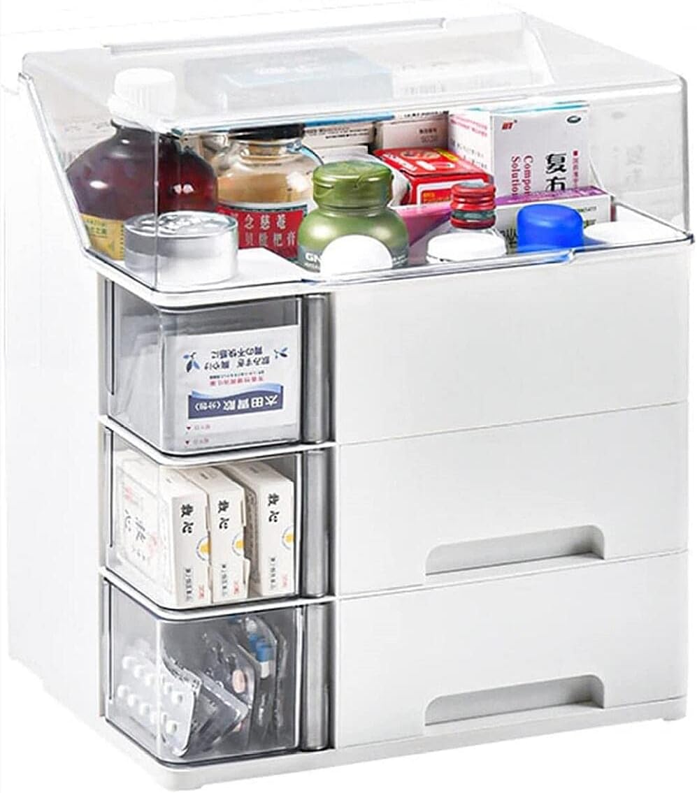 Amazon.co.jp: 救急箱 おしゃれ 薬箱 引き出し 医療箱 薬入れ ピルケース くすりばこ 大容量 便利 くすり整理 ピルボックス ...