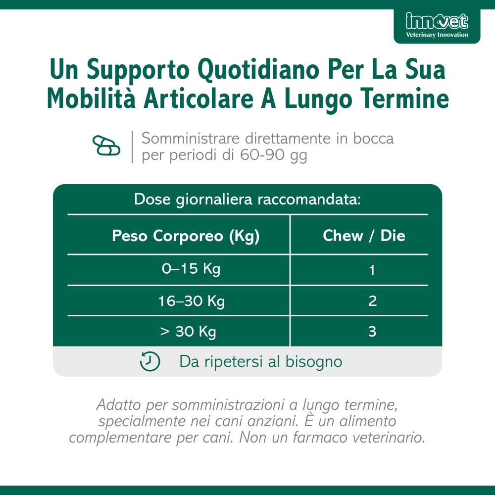 Innovet Condrostress Mobility per Cani Adulti e Anziani Che Soffrono di Rigidità Articolare – 30 Soft Chews – Supporta Il Metabolismo Cartilagineo e la Mobilità (90 soft chews per cani)