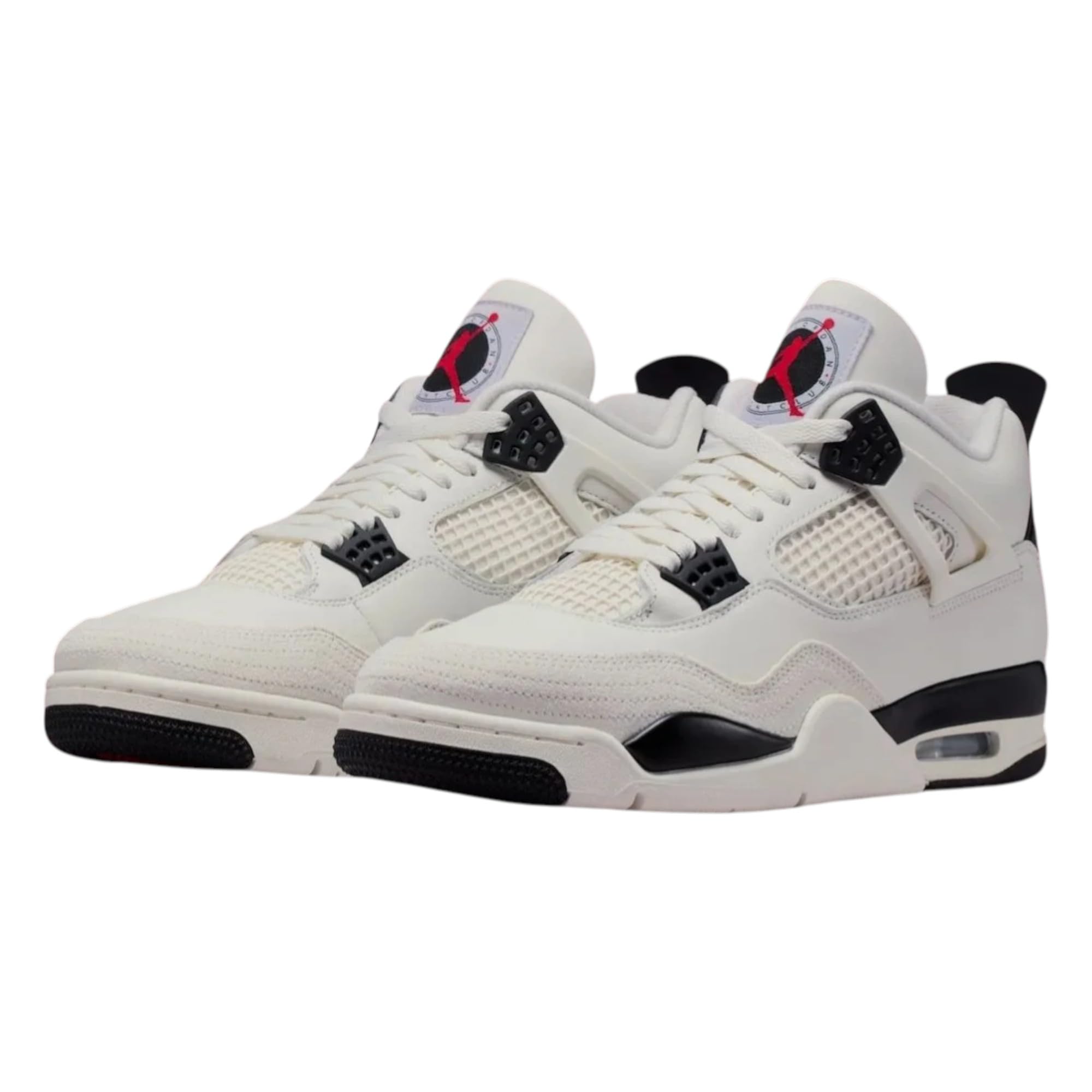Air Jordan 4 Retro Flight Club - Zapatos para hombre (vela/rojo universitario/negro)