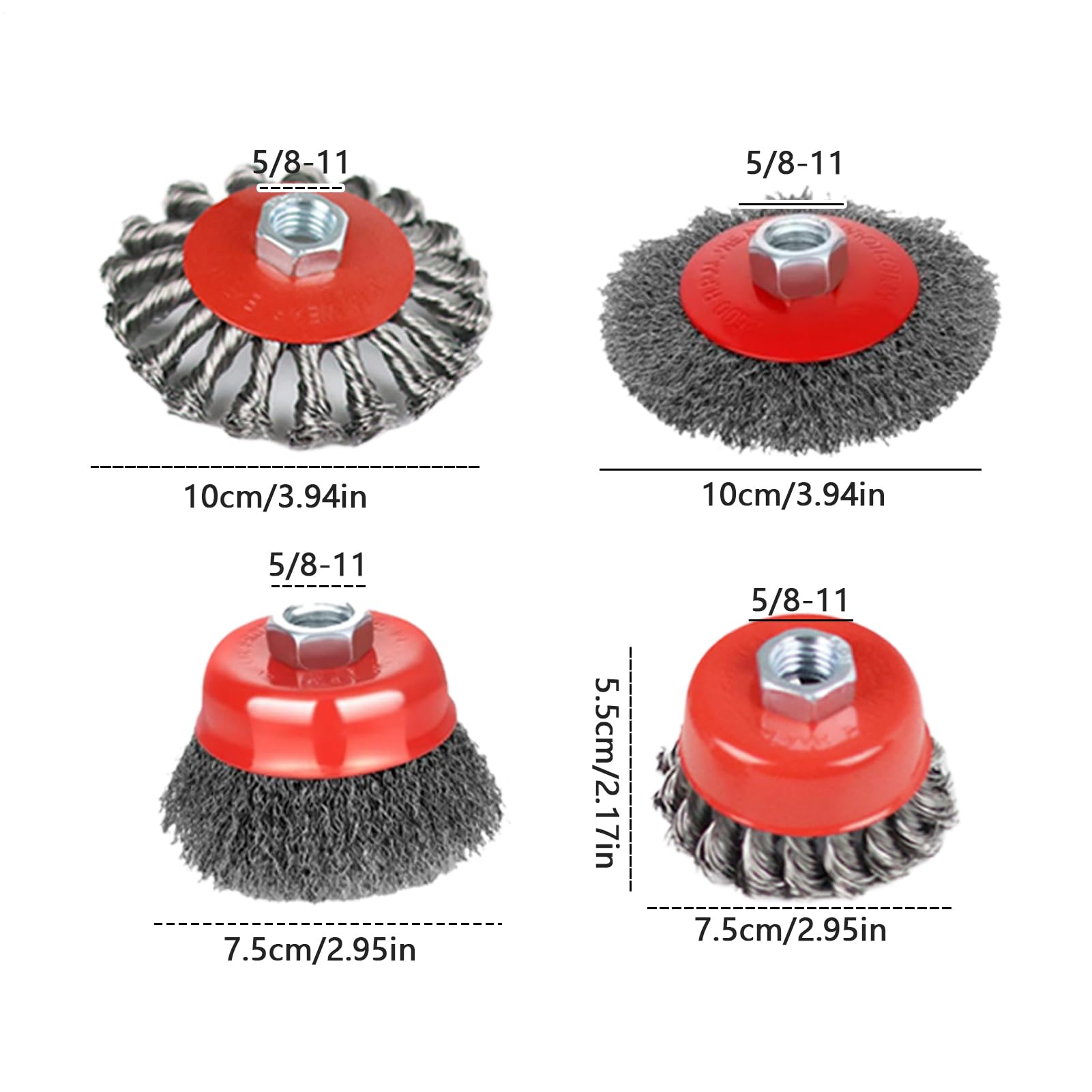 Spazzola A Filo Per Smerigliatrice Angolare Set Da 7 Pezzi Resistente Per | Utensili Elettrici Per Saldatura Smerigliatura Lucidatura Lavorazione Del Legno Accessorio Per Smerigliatri