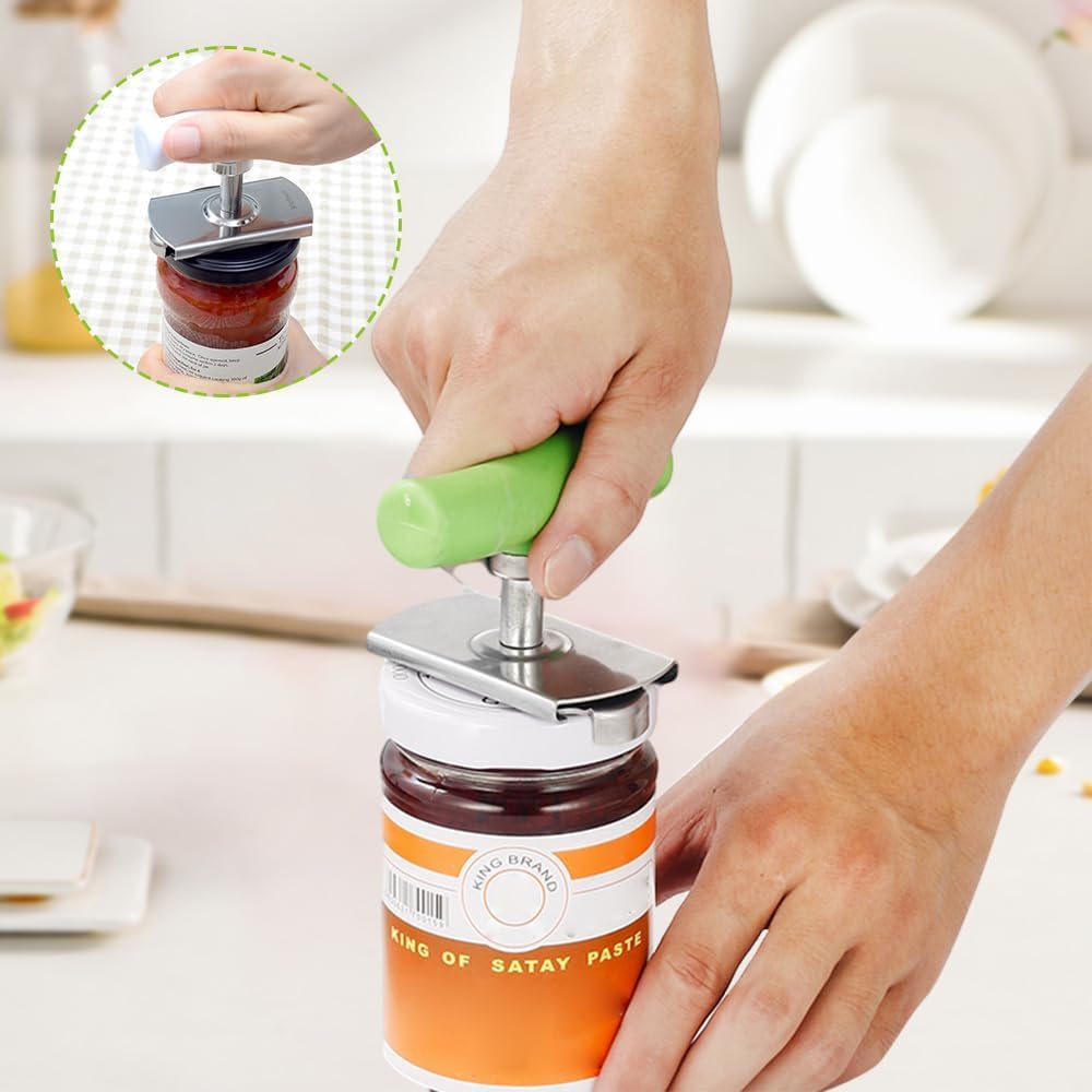 2PCS Ouvre-boîte Manuel Liuer 3-en-1 Ouvre-bouteille Ouvrir La Conserve